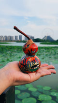 Hand-Painted Glazed Gourd Art Ornament