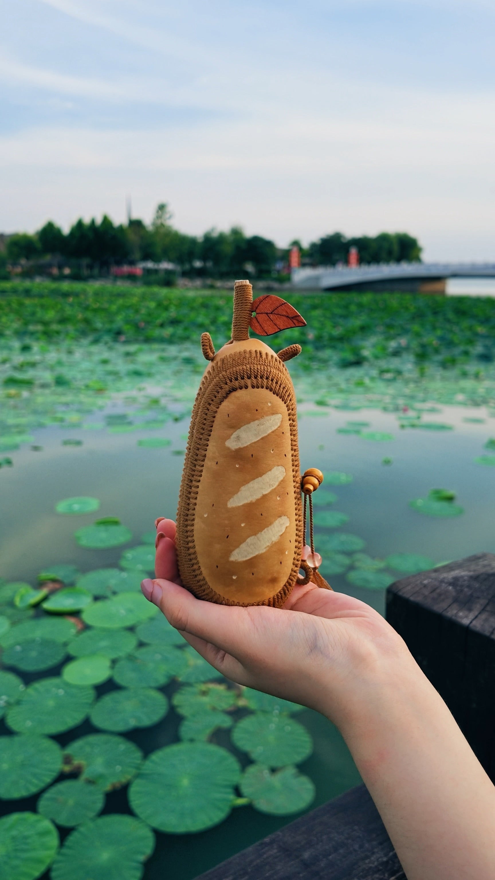 Handmade Gourd Bread Pouch