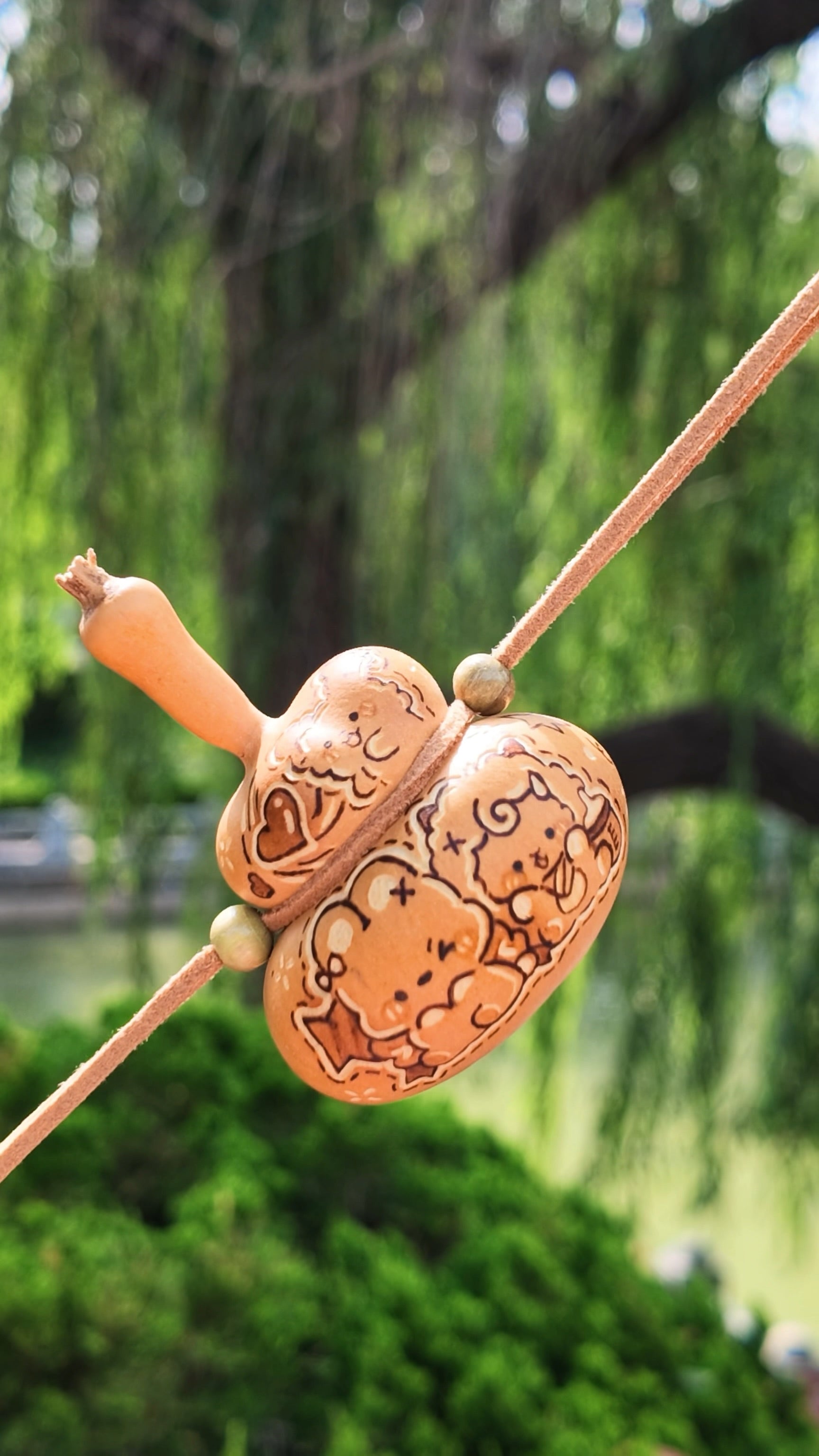 Handmade Cute Character Gourd Pendant
