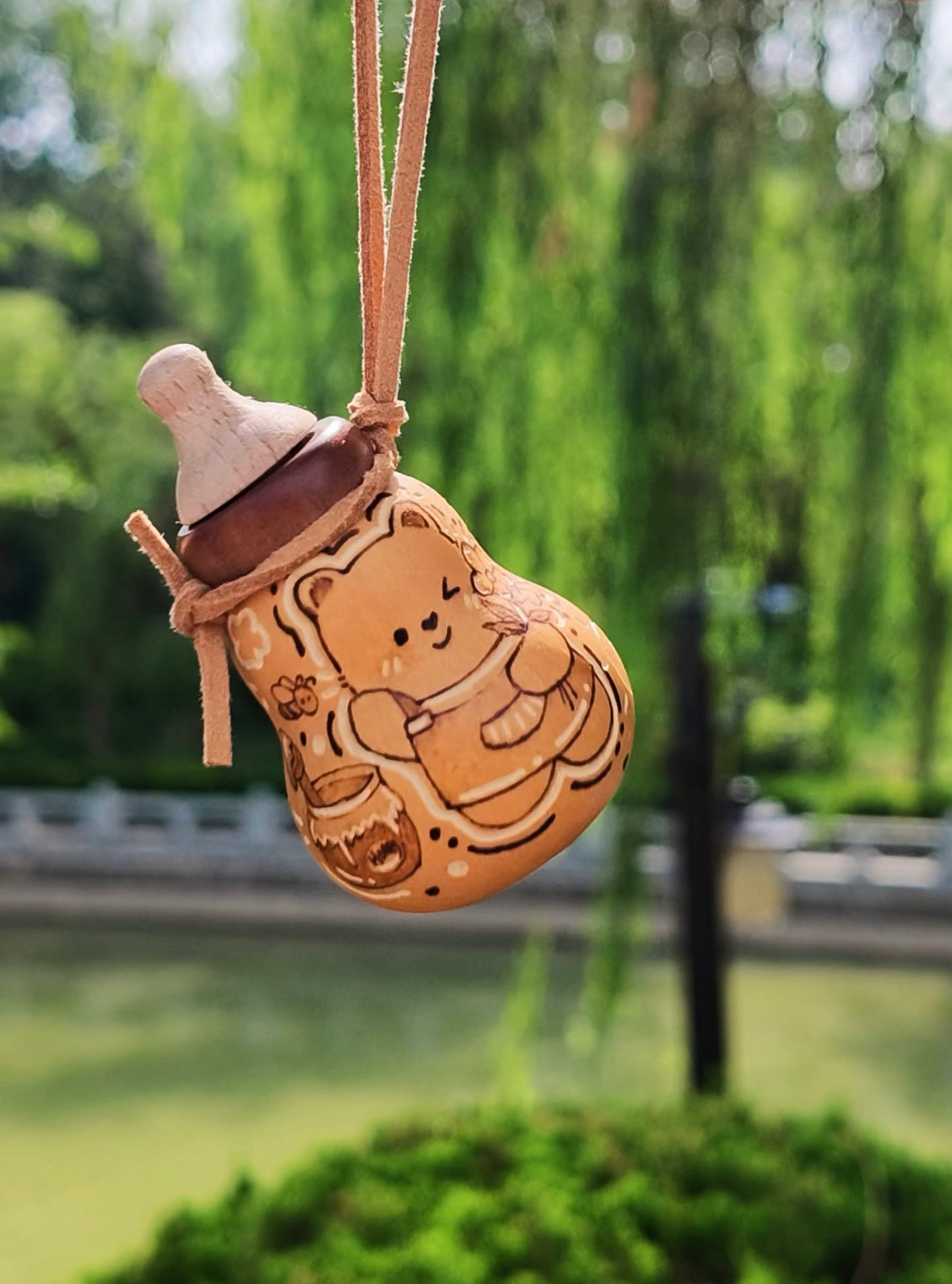 Handmade Baby Bottle Gourd Charm